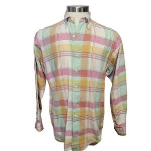 Ralph Lauren long sleeves button down plaid shirt size M Multicolor